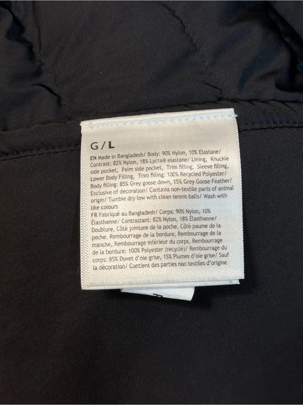 lululemon Men's Black Down For It All Jacket LARGE Full Zip Quilted Pockets